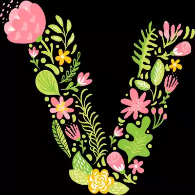 vectores plantilas ALFABETO,FLOR,